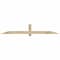 Ekena Millwork Eugene Rough Sawn Timber Gable Bracket, Douglas Fir, 84"W x 14"H x 2"D x 4"F, 4/12 Pitch GBW084X14X0204EUG00RDF - alternate 1